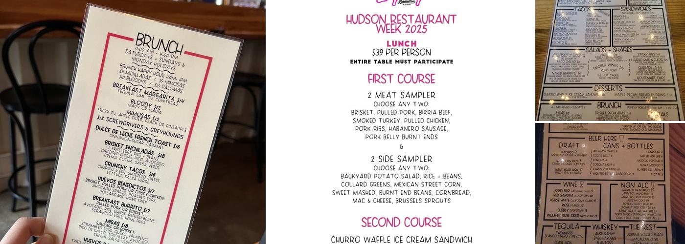 Hamilton Pork Menu