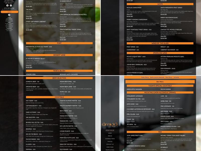 Amiya Menu