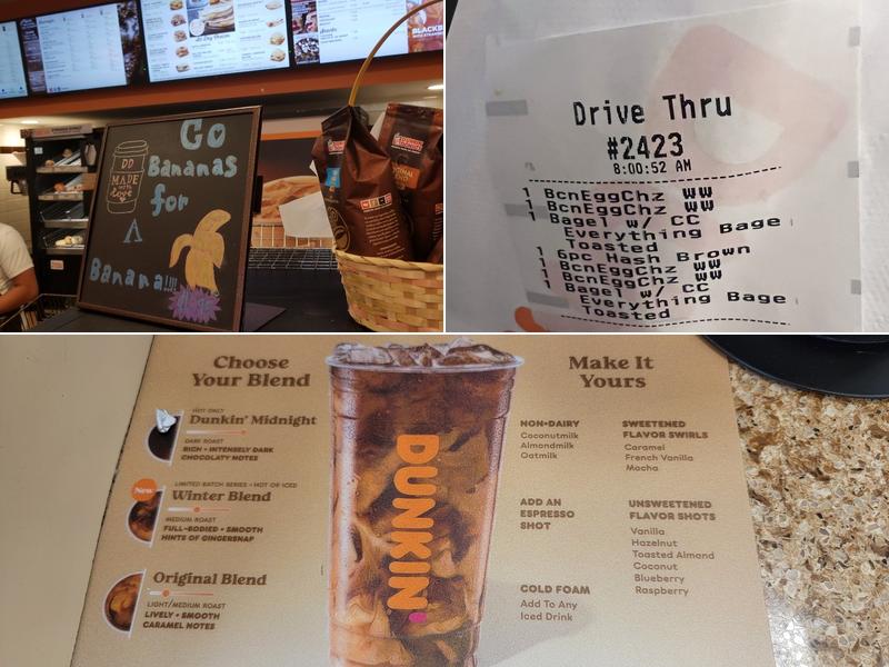 Dunkin' Menu