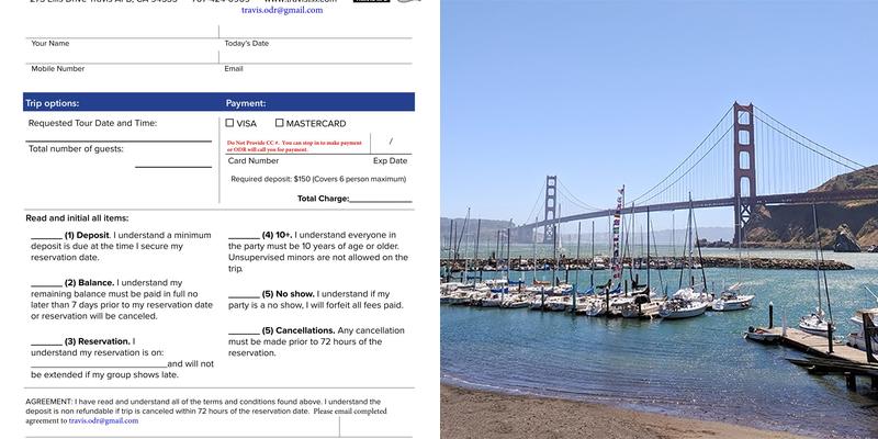 Travis Marina Menu