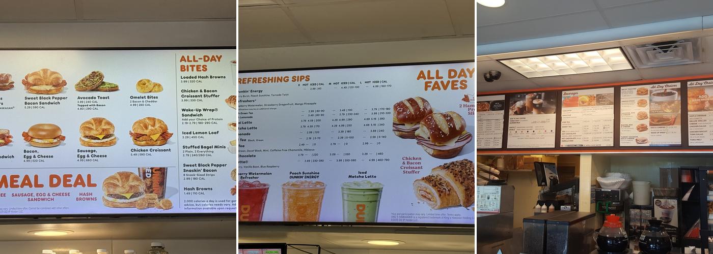 Dunkin' Menu
