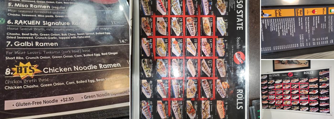 Sushi Park Menu