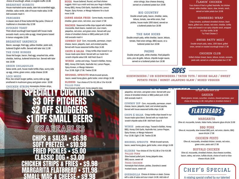 Uncle Bob's Menu