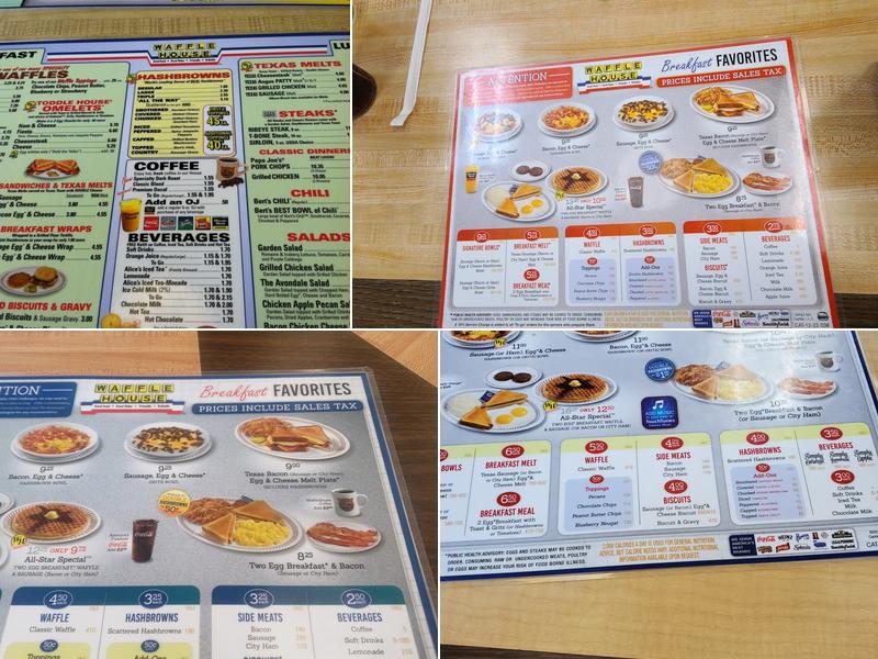 Waffle House Menu