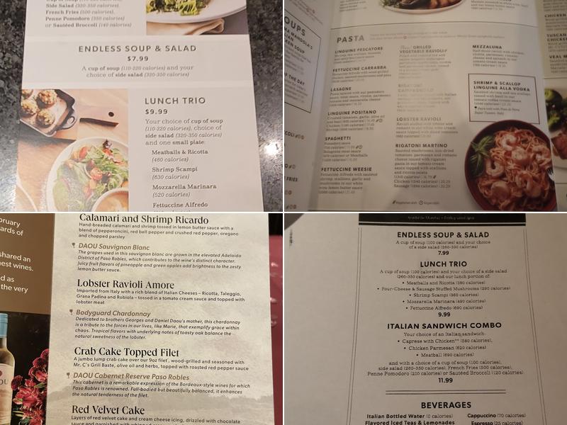 Carrabba's Italian Grill Menu