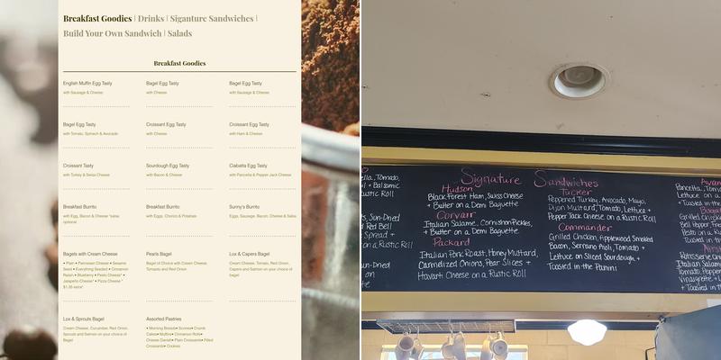 Studebakers Menu