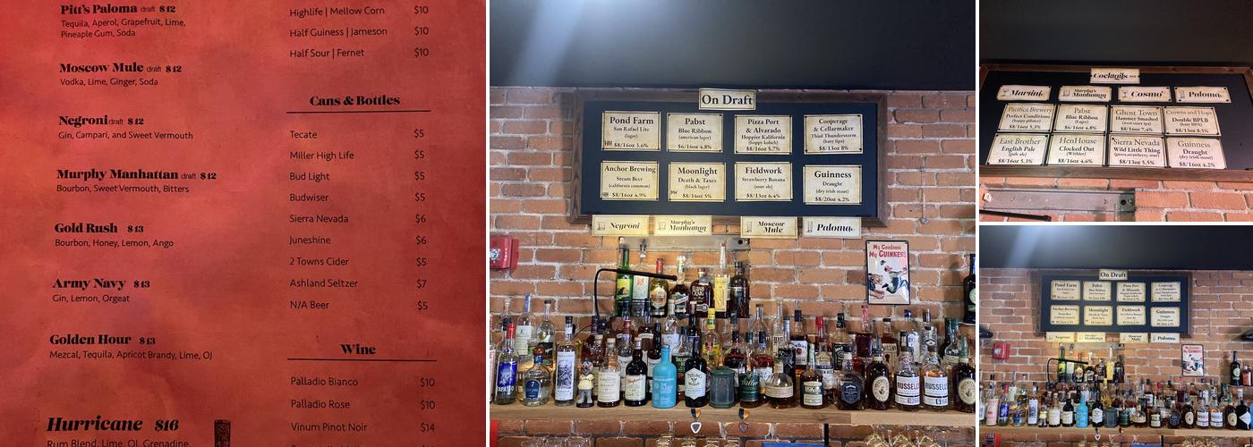 Pitt's Pub Menu