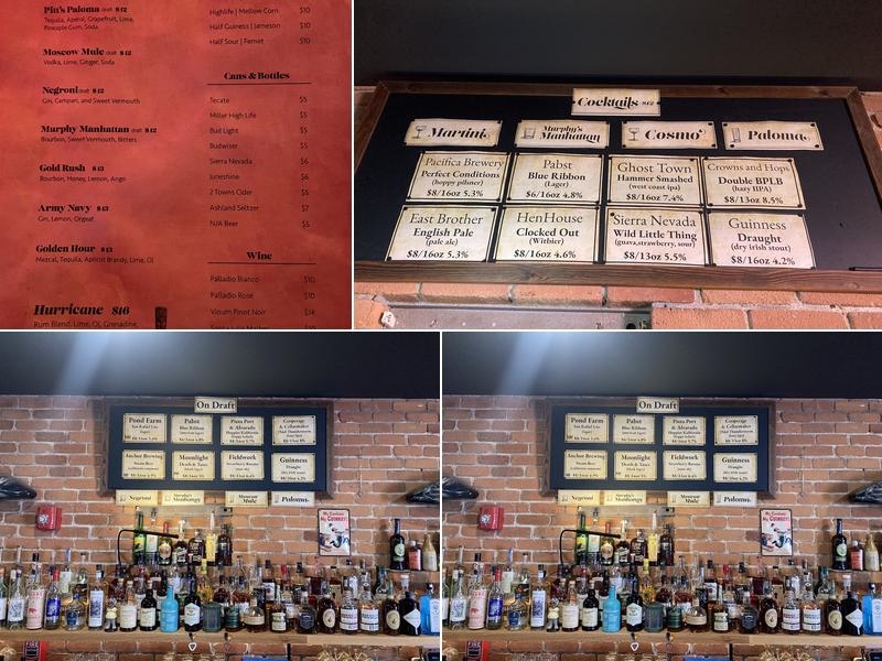 Pitt's Pub Menu