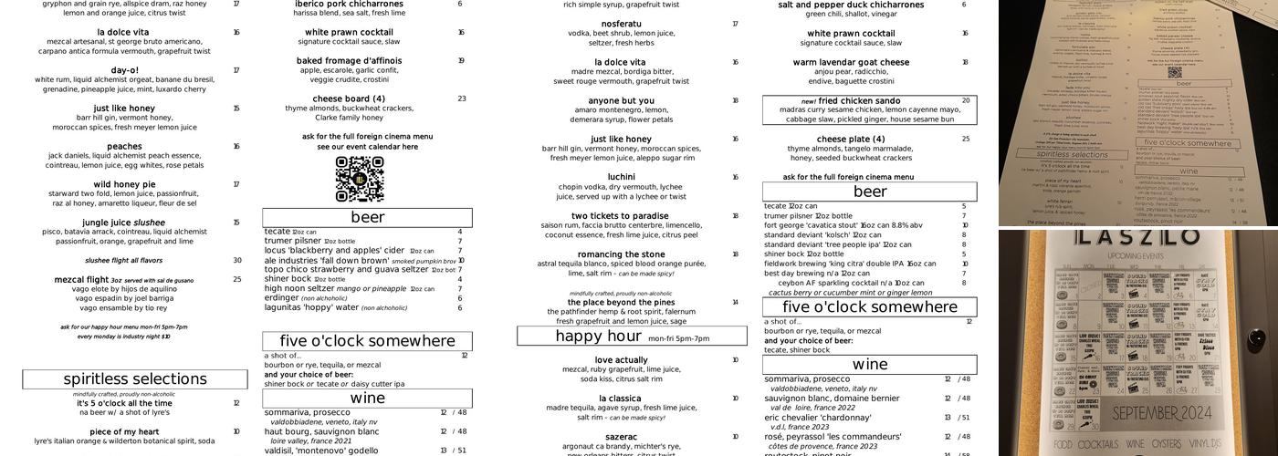 Laszlo Menu