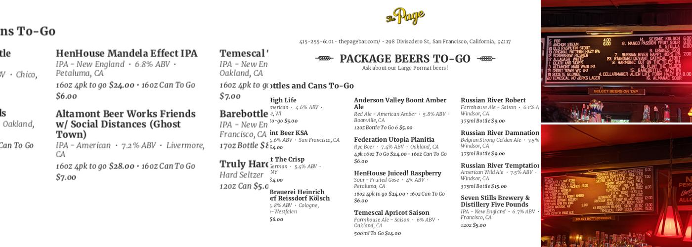 The Page Menu