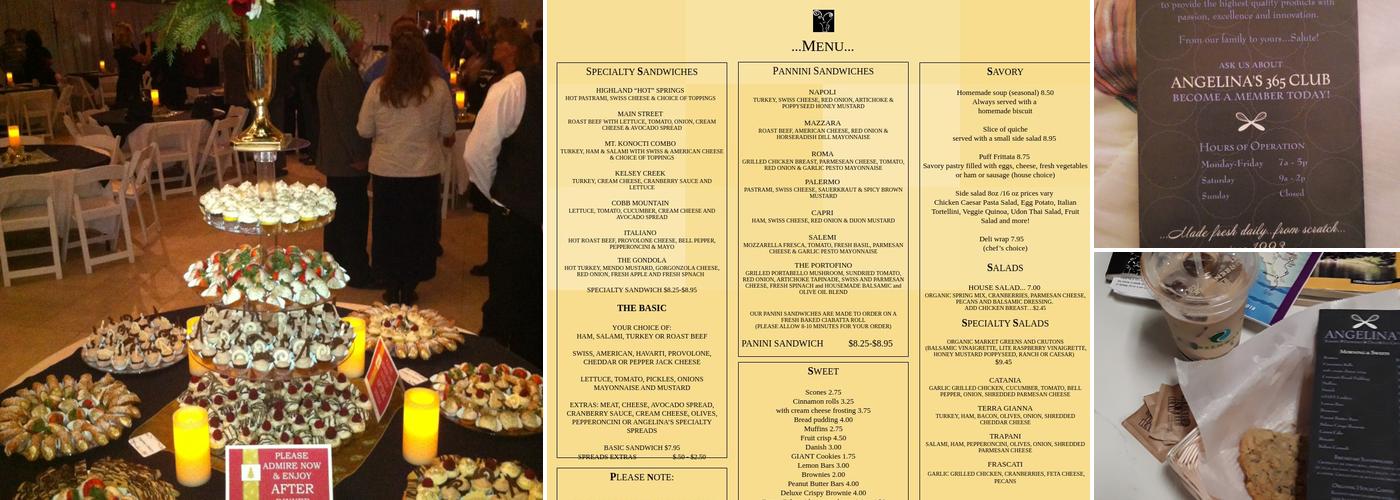 Angelina's Bakery & Espresso Menu