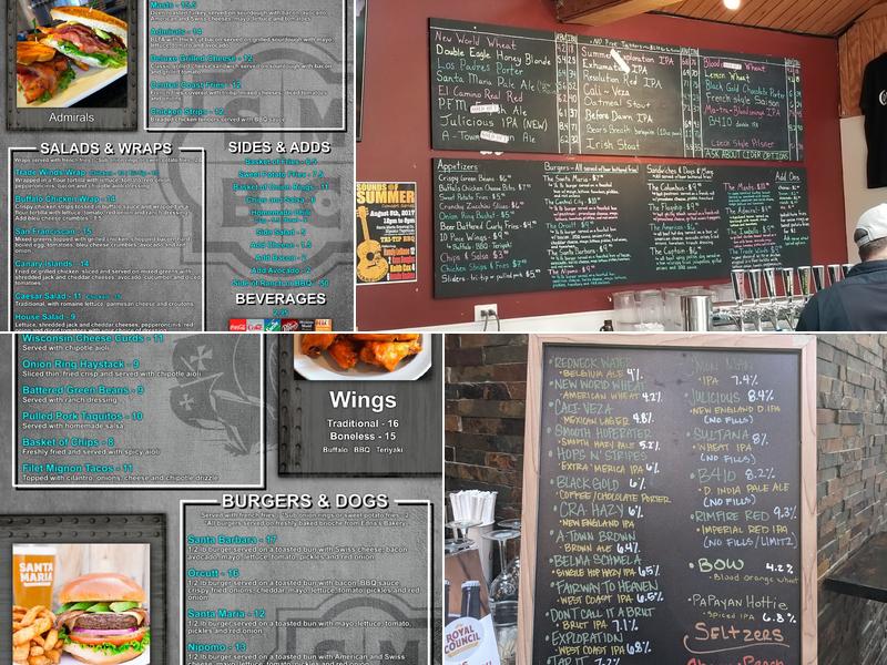 Santa Maria Brewing Co. Nipomo Taproom Menu