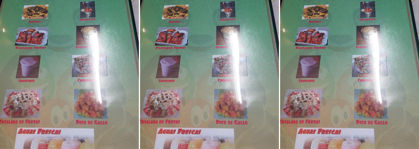 Sideways Bar Menu