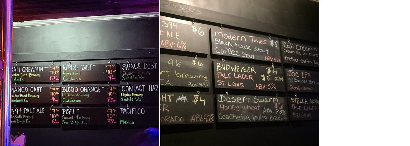 Alibi Menu