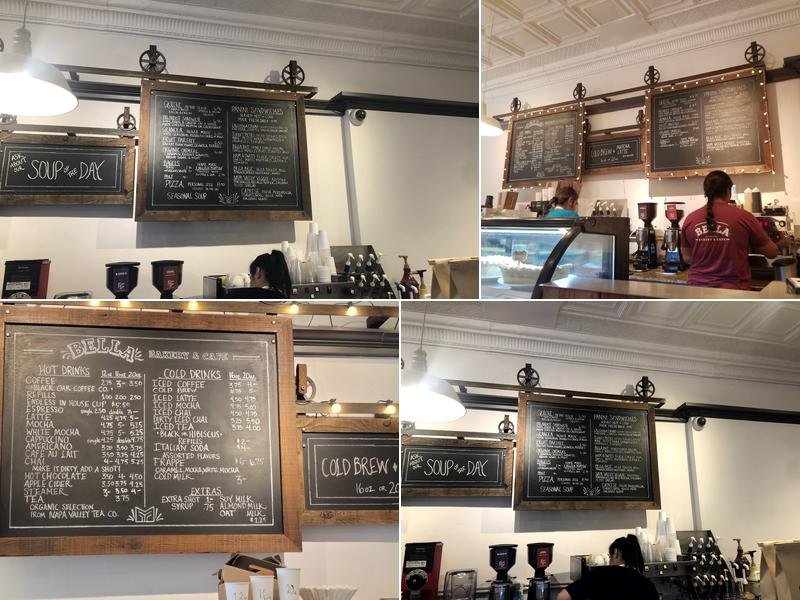Bella Bakery Menu