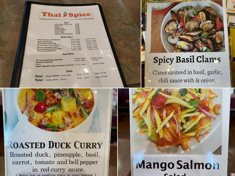 Thai Spice Menu