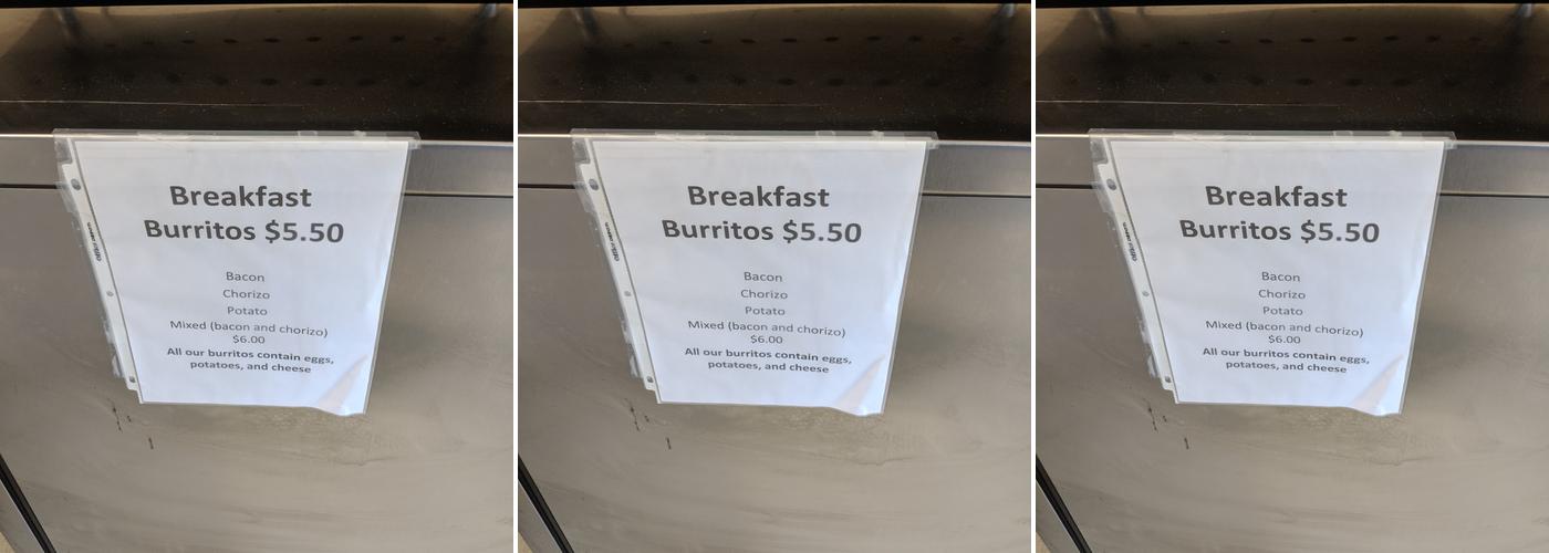 Bakery El Palomo Menu