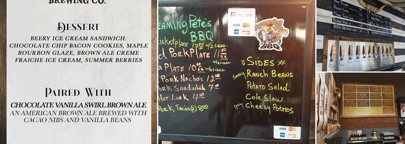 Booze Brothers Brewing Co. Menu