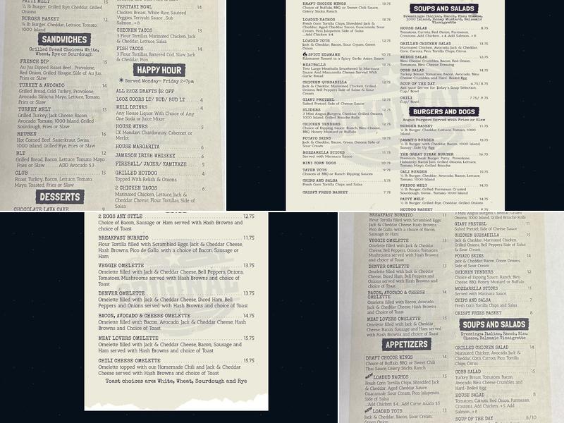 Sammy's Original Menu