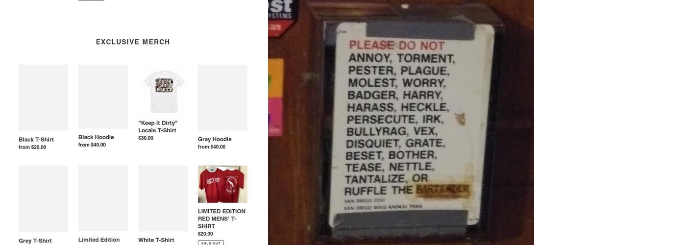 The Sandpiper Lounge Menu