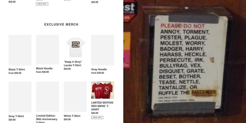 The Sandpiper Lounge Menu