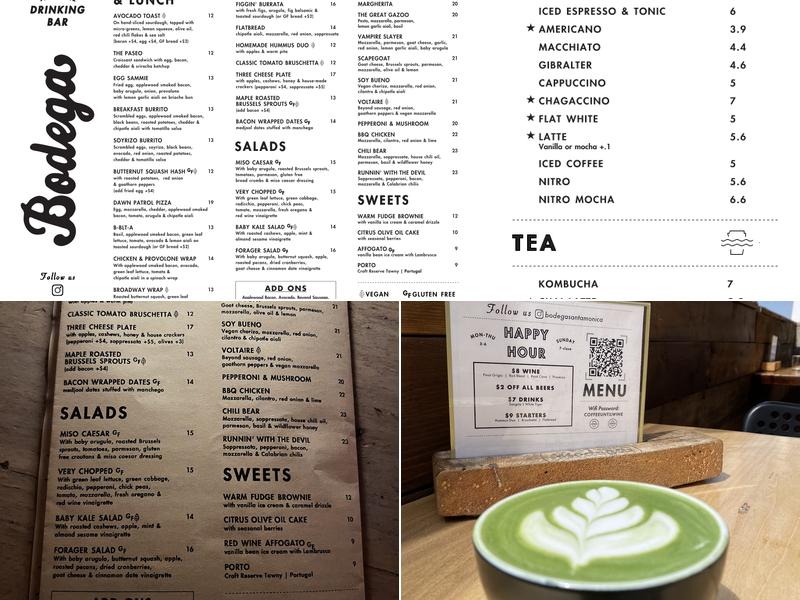 Bodega Wine Bar Menu