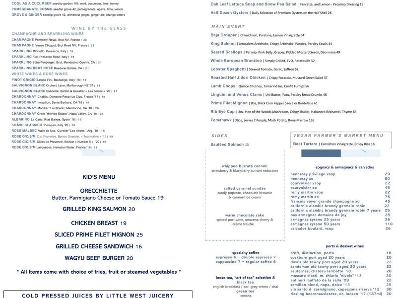 The Living Room Menu