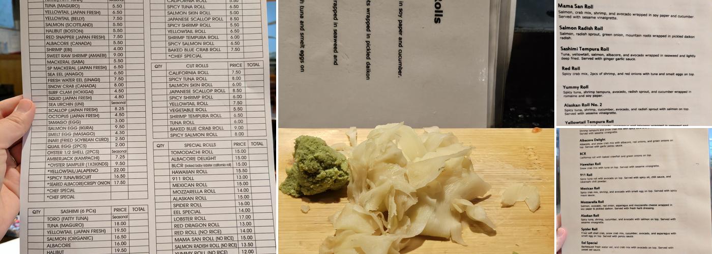 Tomodachi Menu