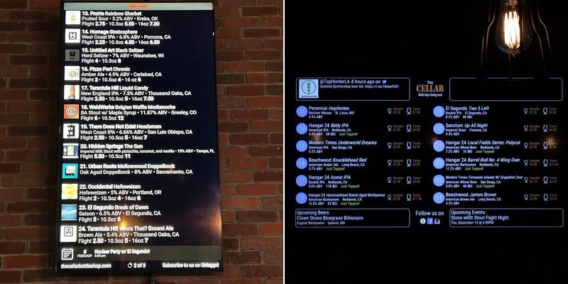 The Cellar Bottle Shop Menu