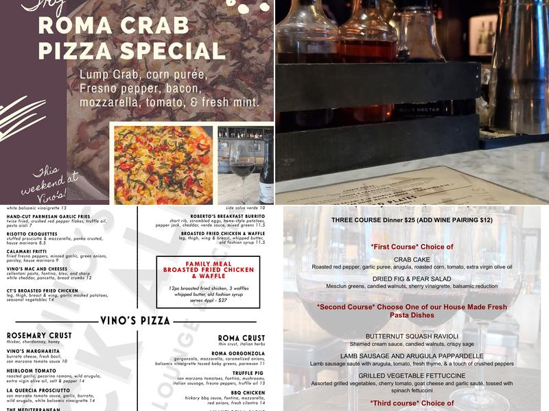 Vino's Back Alley Menu