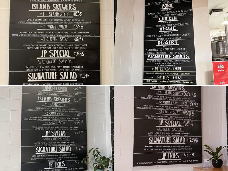 Johnny Pacific Menu