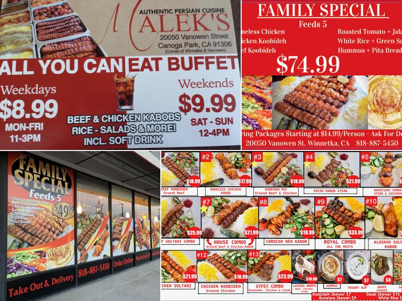 Malek's Grill & Kabob Menu