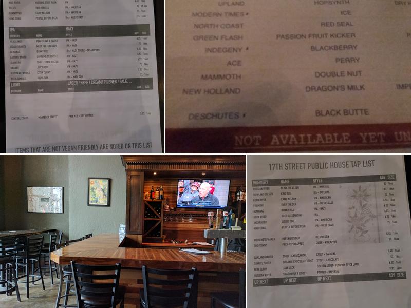 17th Street Public House Menu