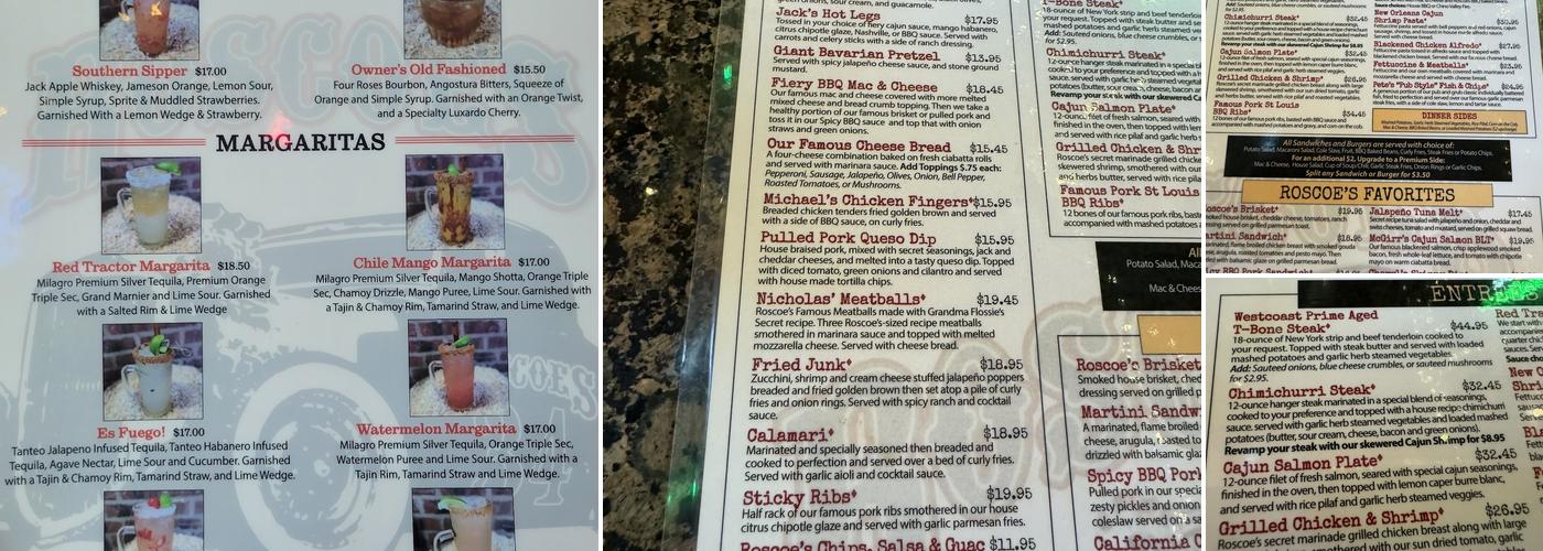 Roscoe's - Chino Hills Menu