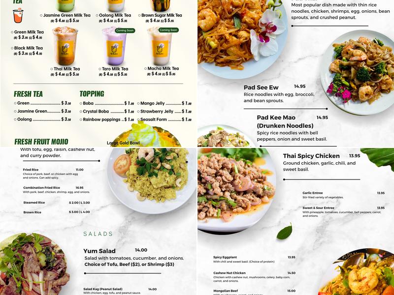 The Pan Kitchen Mini Pot & Thai Menu