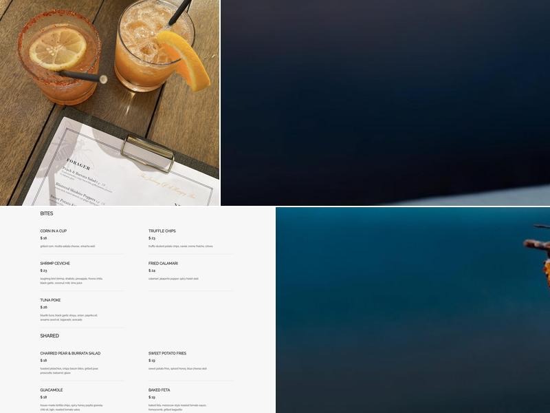 Hive and Honey Rooftop Bar Menu