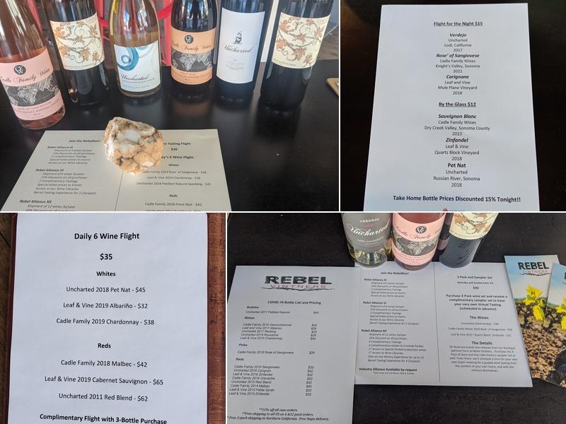 Rebel Vintners Menu