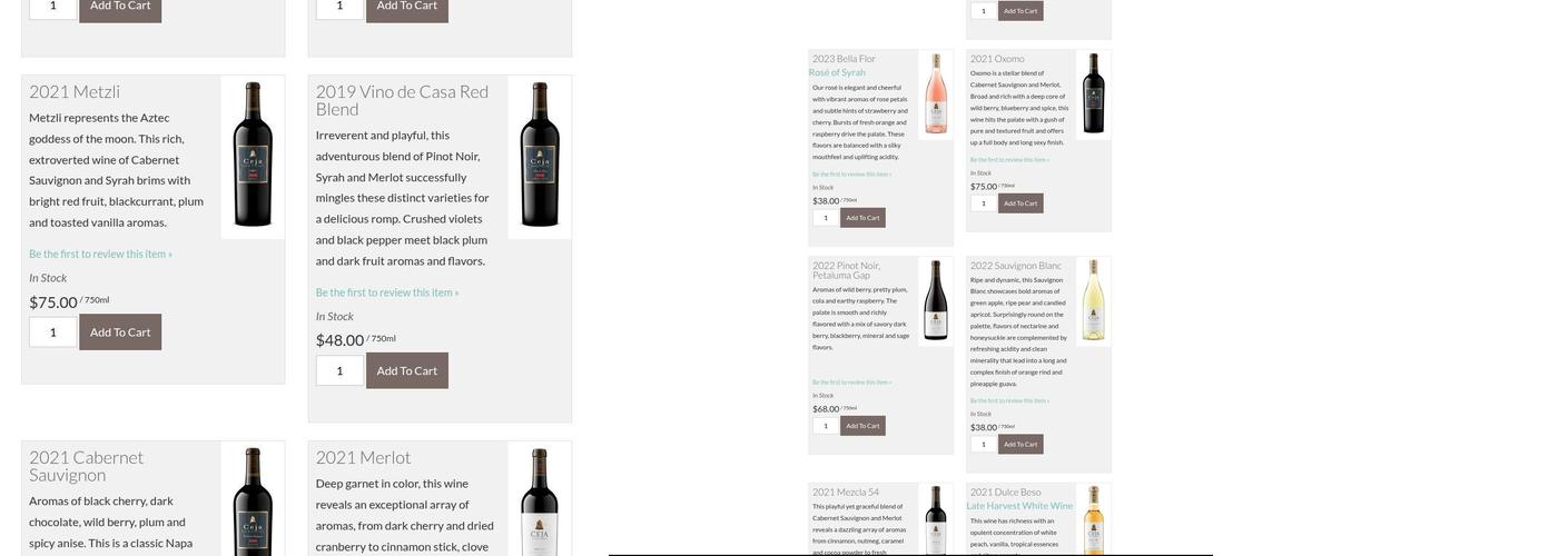 Ceja Vineyards Sonoma Wine Tasting Room Menu