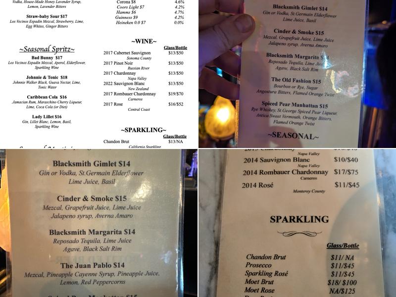 Blacksmith Menu
