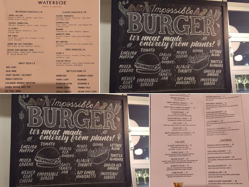 Waterside Grill + Lounge Menu