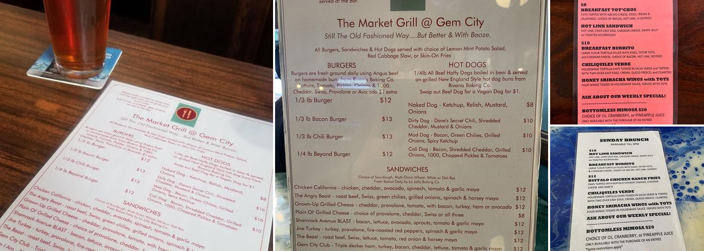 Gem City Grill Menu