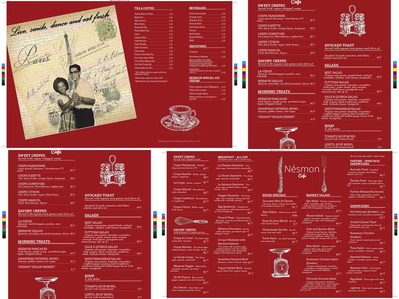 Nesmon Cafe and Boutique Menu