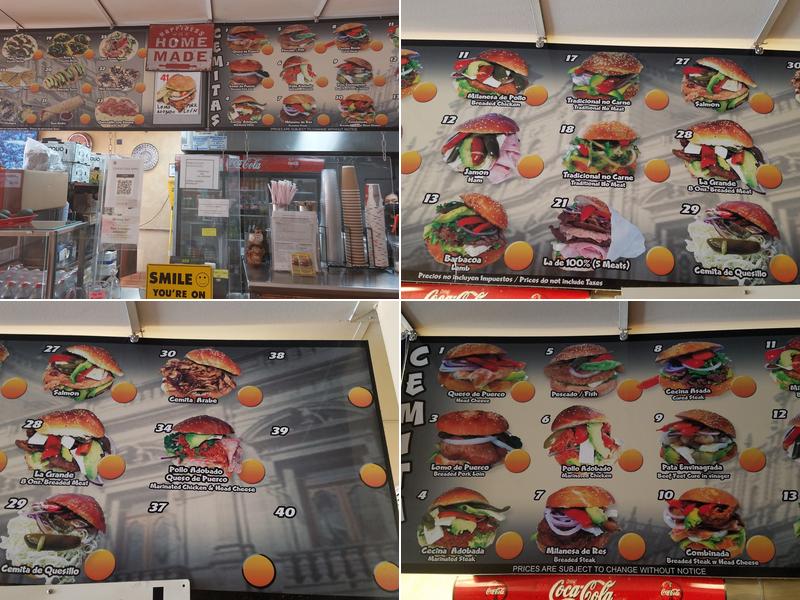 Cemitas Don Adrian Menu
