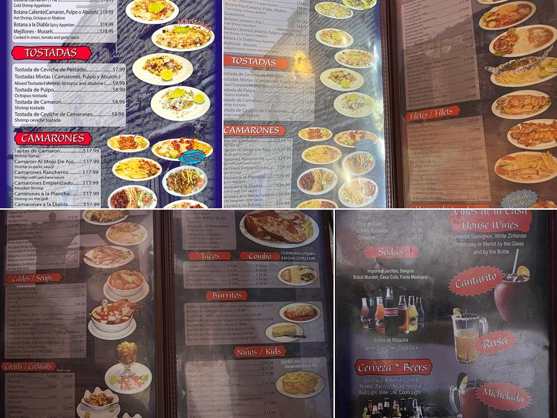 Mariscos Los Arcos Menu