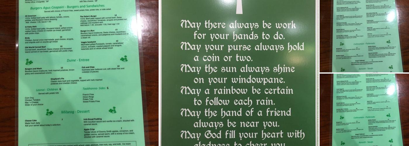 Dolan's Bar and Grill Menu