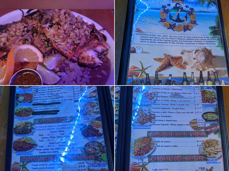 El Rey Del Mar - Cocina Mexicana Mariscos Menu