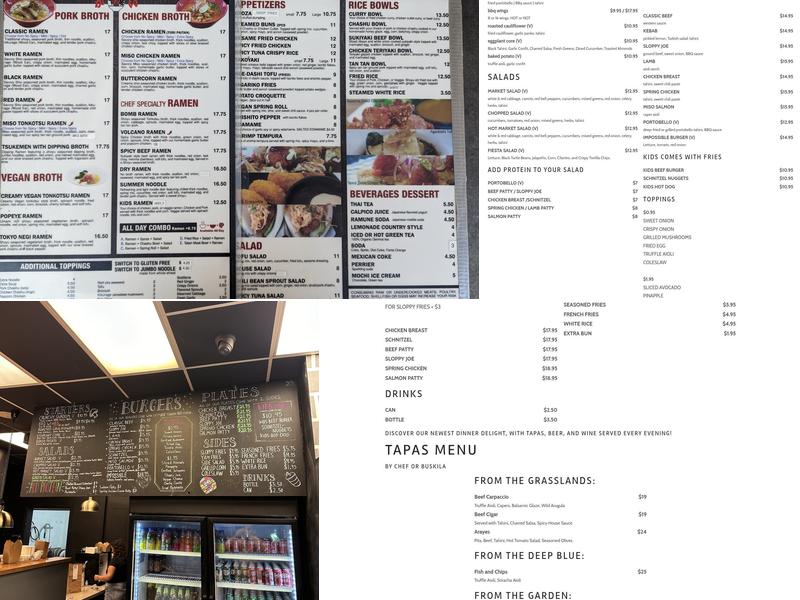 PSY Street Kitchen Menu