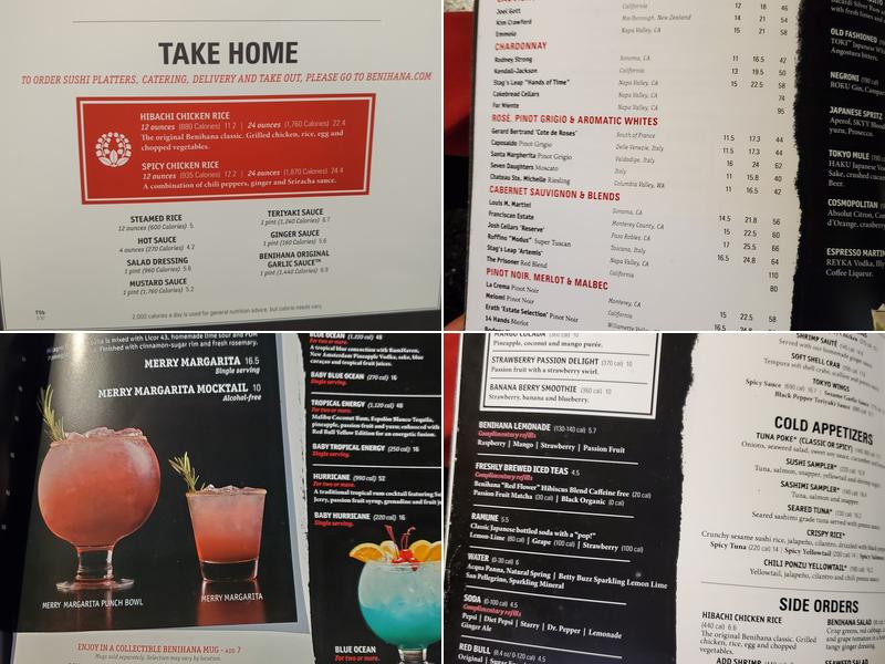 Benihana Menu