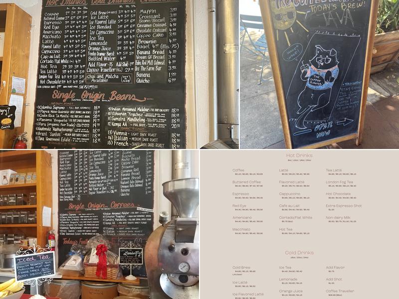 The Coffee Roaster Menu