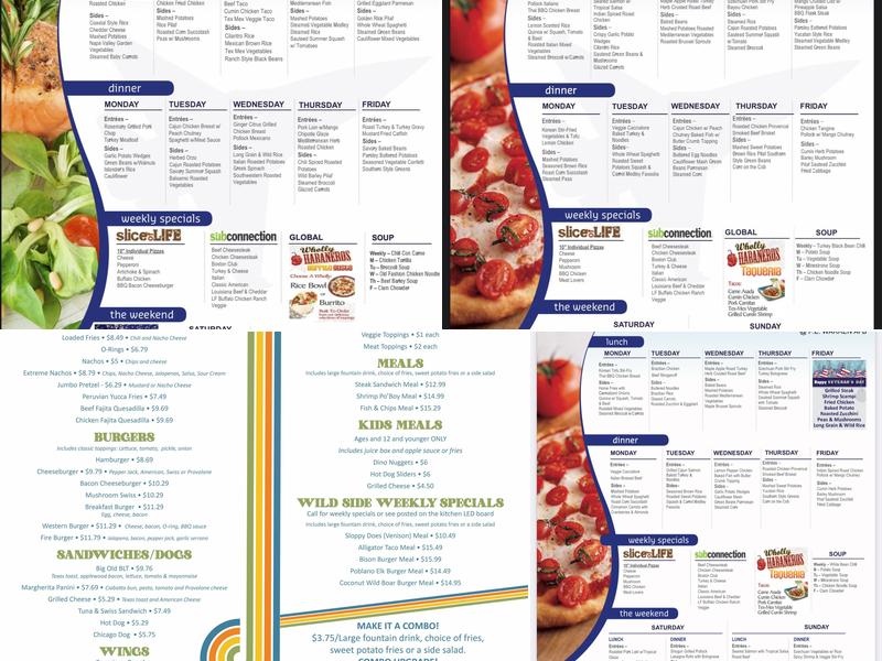 Chadwell Dining Facility Menu